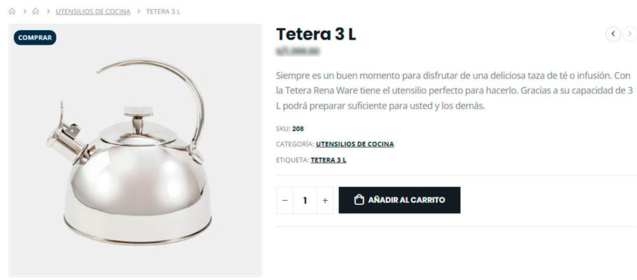 Comprar tetera Rena Ware en Perú