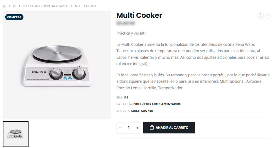 Como comprar la cocina Rena Ware Multicooker directamente